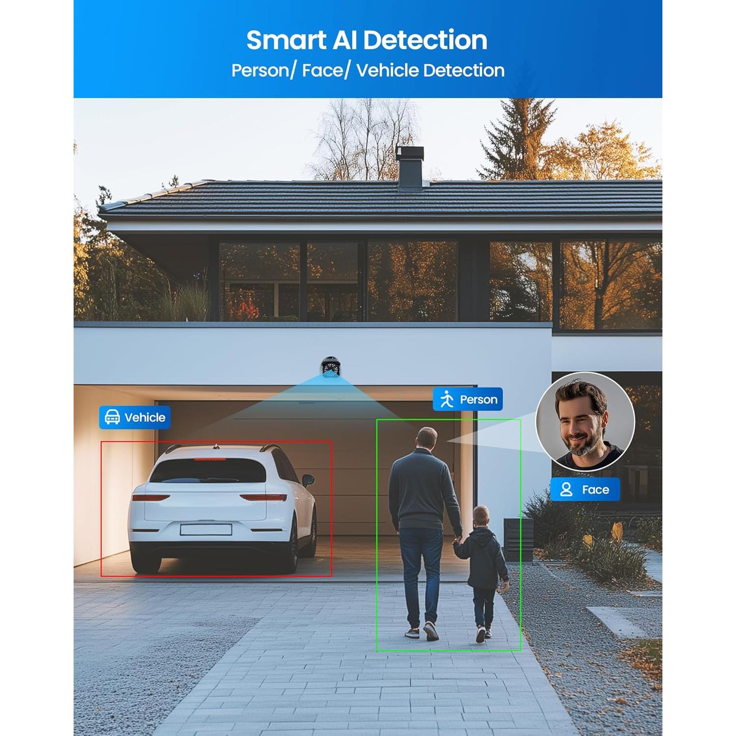 Cámara de Seguridad ZOSI 4K PoE IP Tipo Bala 2 Pack