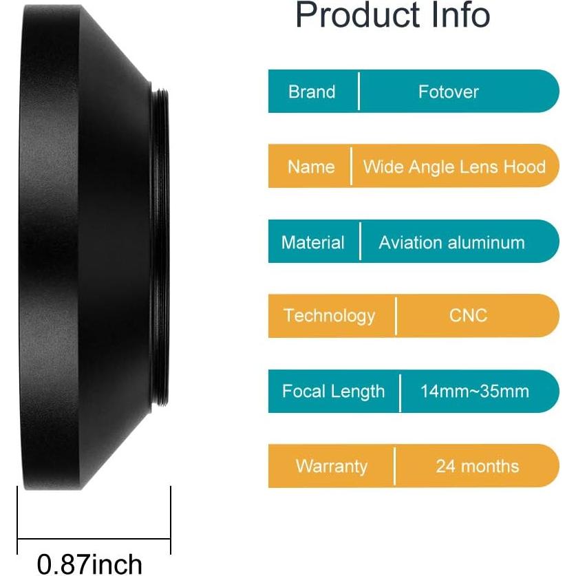 Capucha de lente gran angular 46 mm + tapa pinza 62 mm X-SweetDream