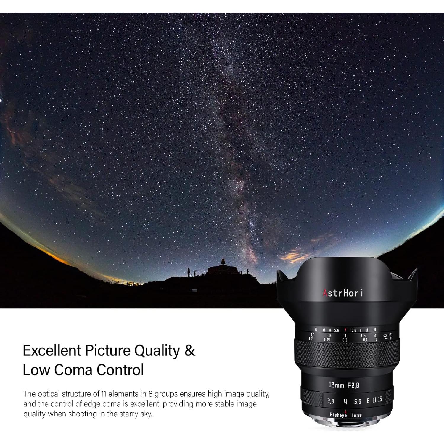 Lente Fisheye AstrHori 12mm F2.8 para Nikon Z - Ultra Gran Angular