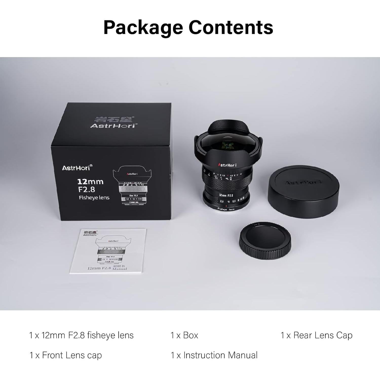 Lente Fisheye AstrHori 12mm F2.8 para Nikon Z - Ultra Gran Angular