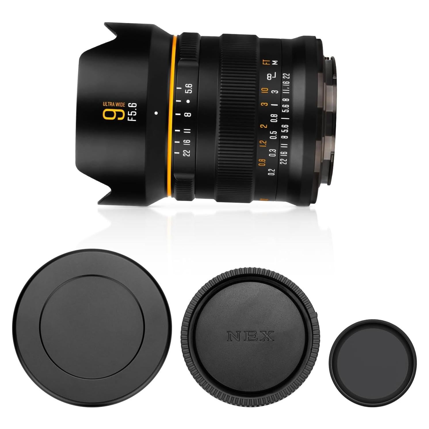 Lente Brightin Star 9mm F5.6 para Nikon Z - Ultra Ancho 132°