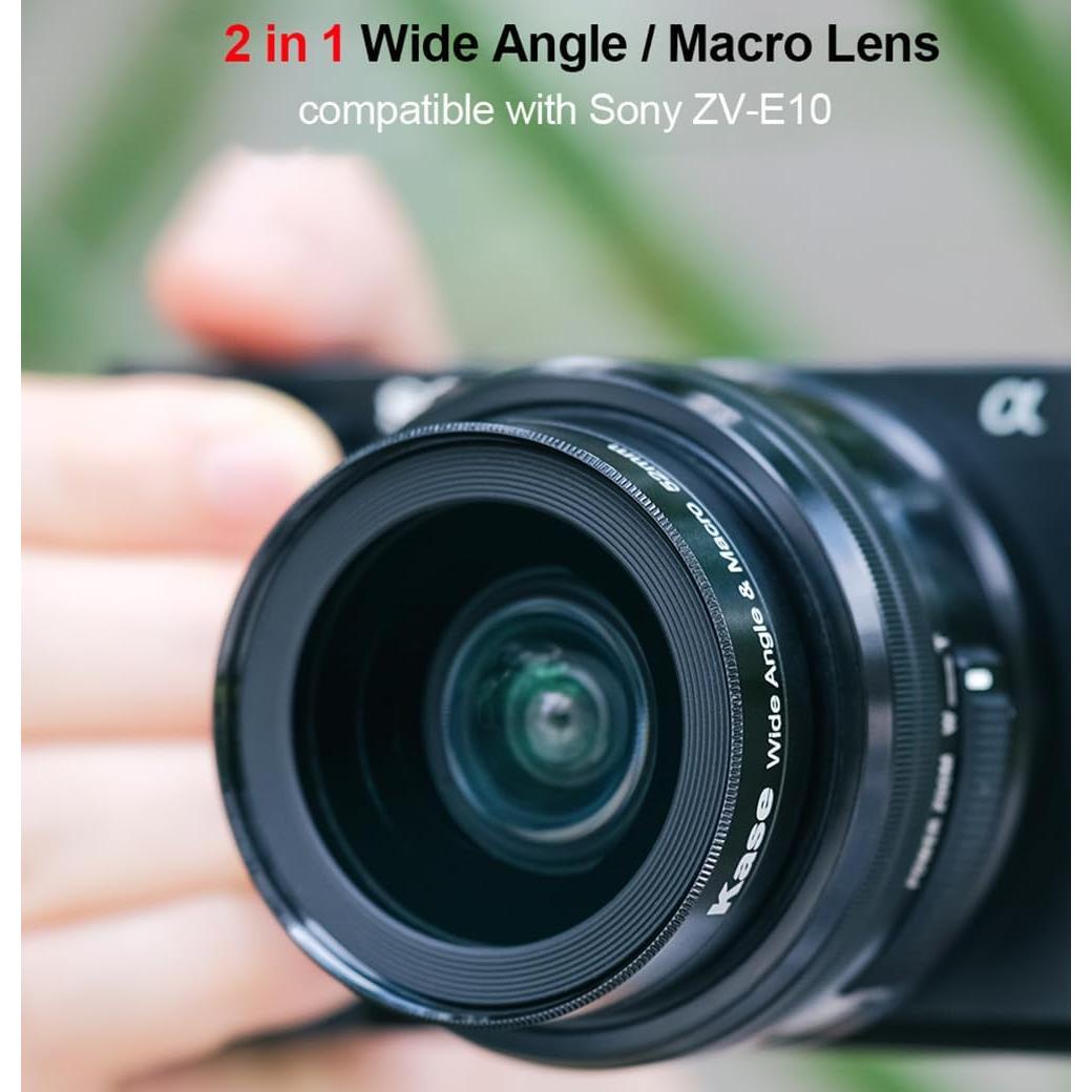 Lente Gran Angular 18mm y Macro Kase 40.5mm para Sony ZV-E10