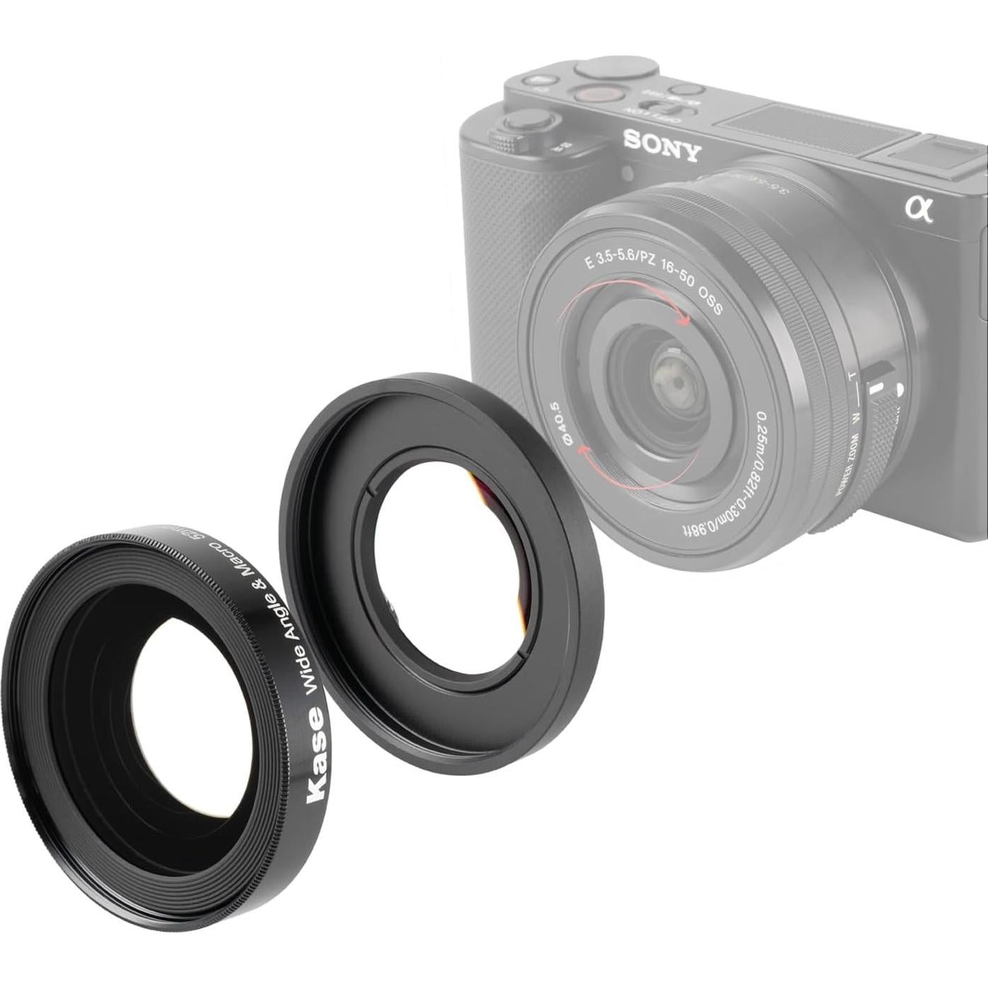 Lente Gran Angular 18mm y Macro Kase 40.5mm para Sony ZV-E10