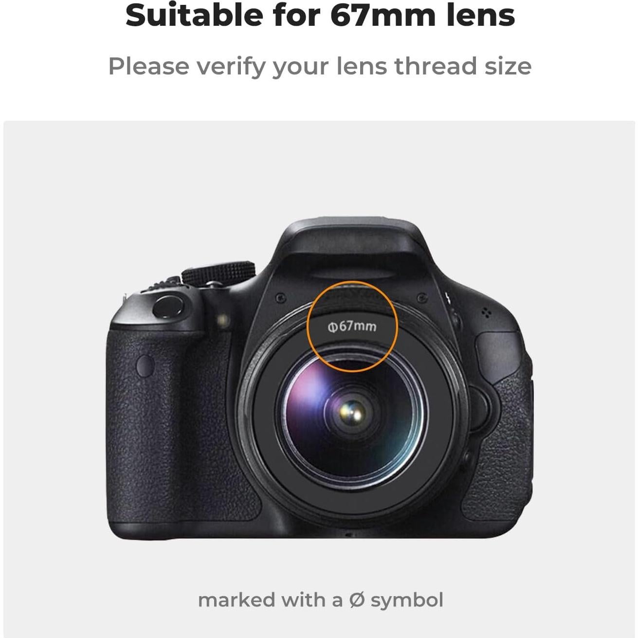 K&F Concept Parasol Tulipán 67mm para Cámaras Canon Nikon Sony