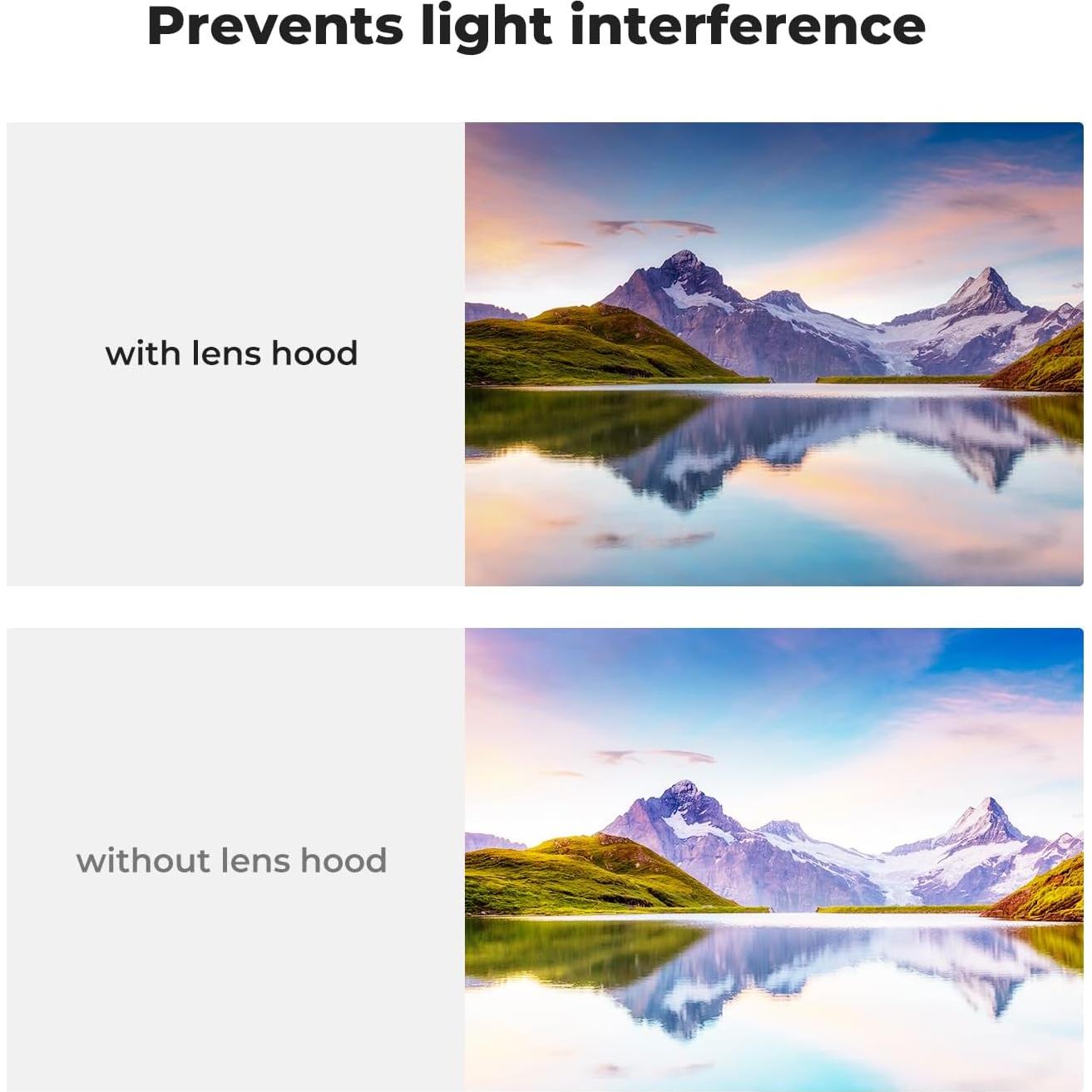 K&F Concept Parasol Tulipán 67mm para Cámaras Canon Nikon Sony