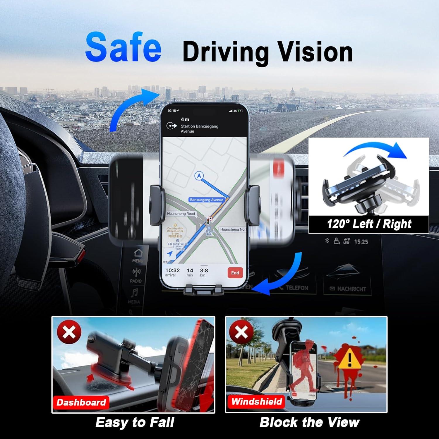 Soporte para Teléfono en Auto RUAMUAFLY 2025 Universal 10-17.8cm