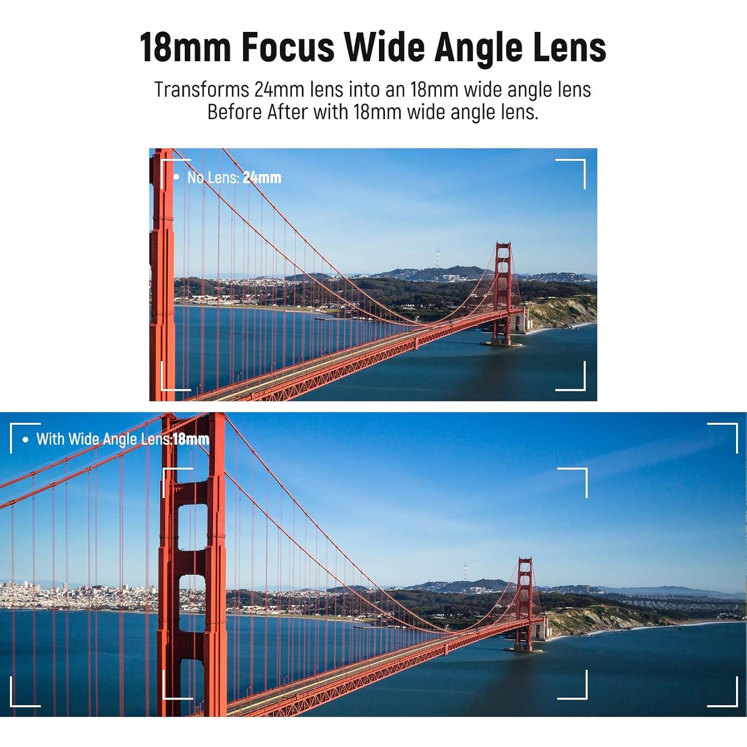 Lente Gran Angular NEEWER 18mm y Filtro ND Variable 52mm