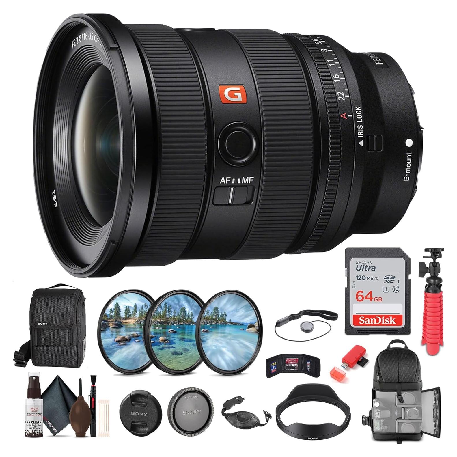 Lente Gran Angular Zoom Sony FE 16-35mm f/2.8 GM II + Accesorios