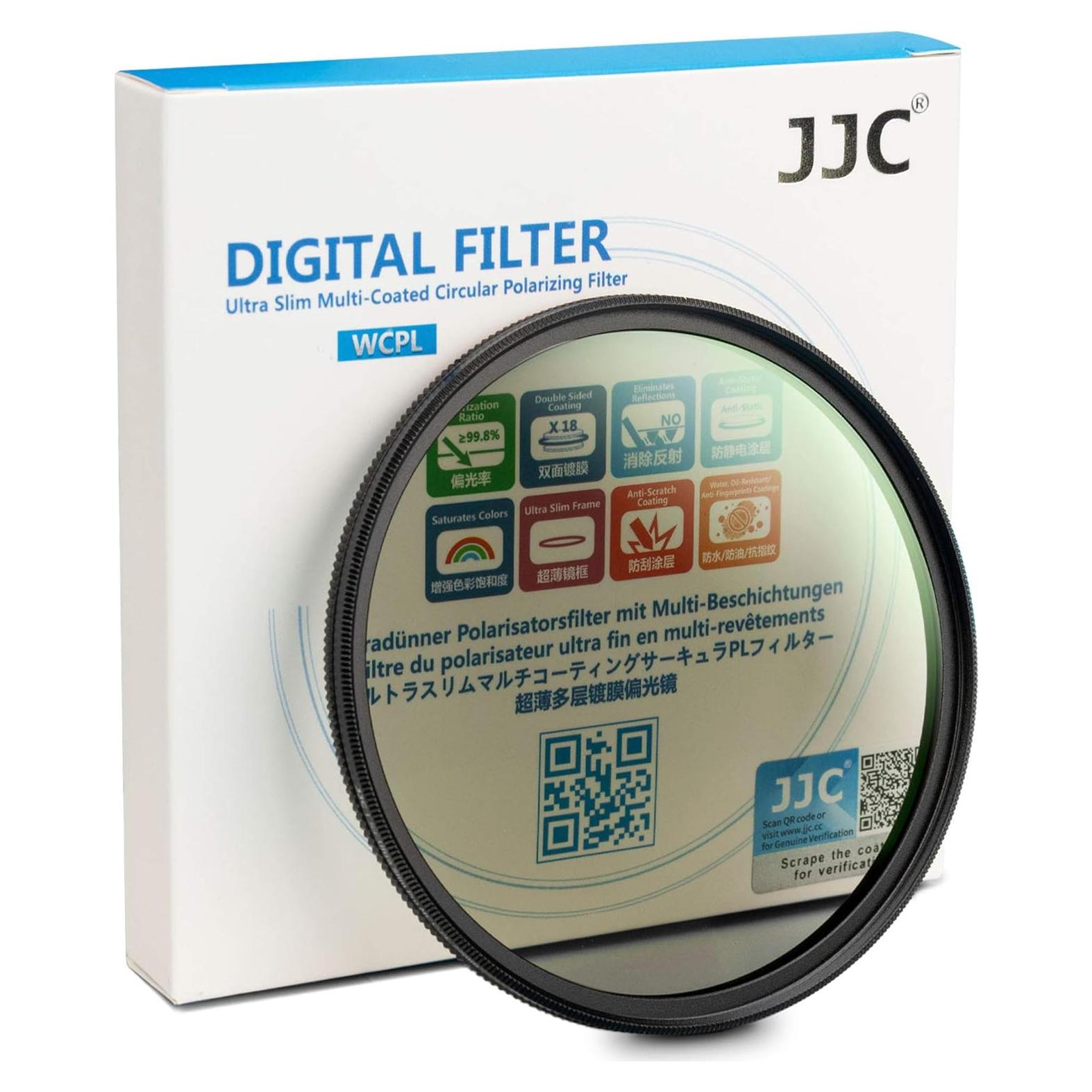 Filtro Polarizador Circular JJC 40.5mm CPL HD para Cámaras Sony