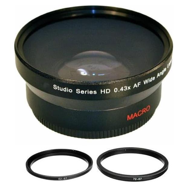 Lente Gran Angular 0.43x 62mm 67mm 72mm con Macro OPTURA