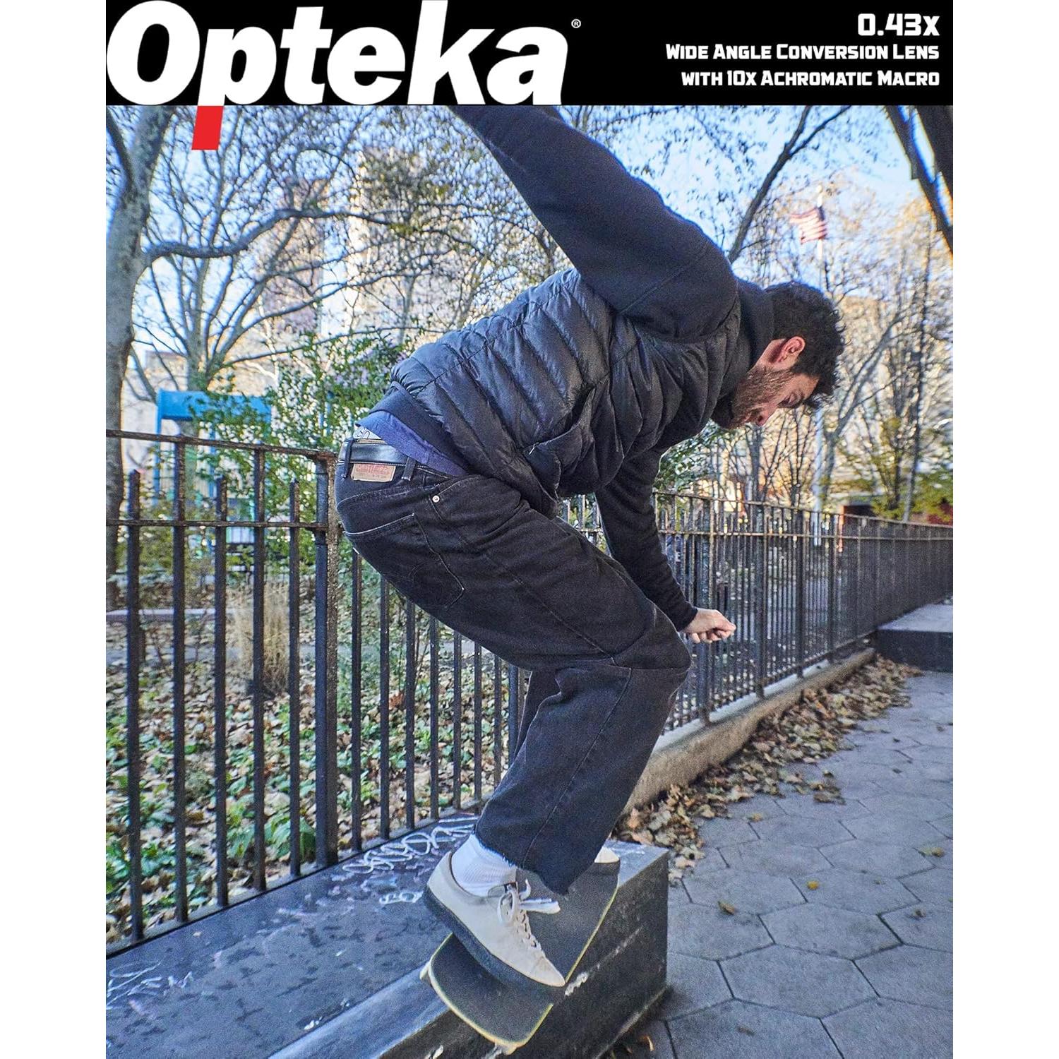 Lente Gran Angular Opteka 0.43x con Macro 10x para Lentes 55mm