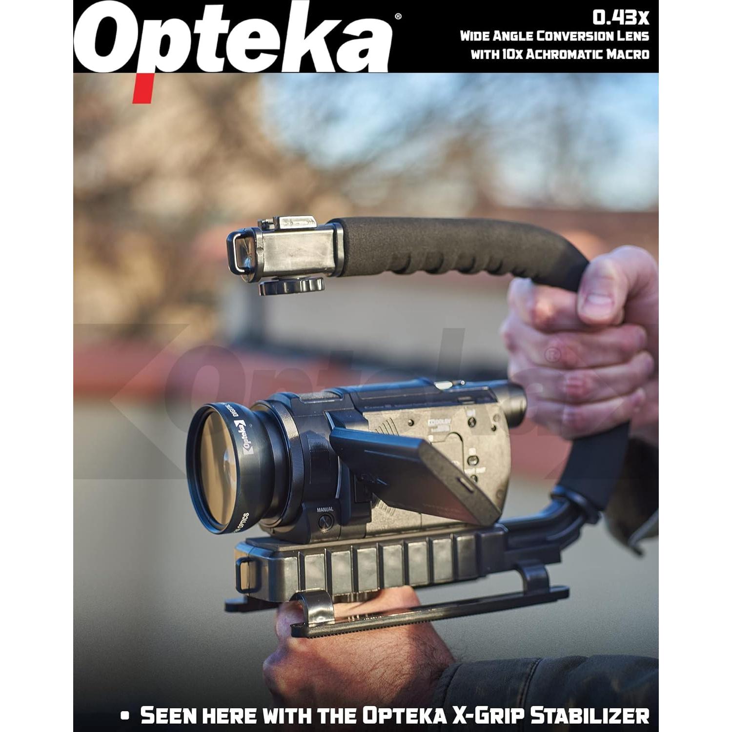 Lente Gran Angular Opteka 0.43x con Macro 10x para Lentes 55mm