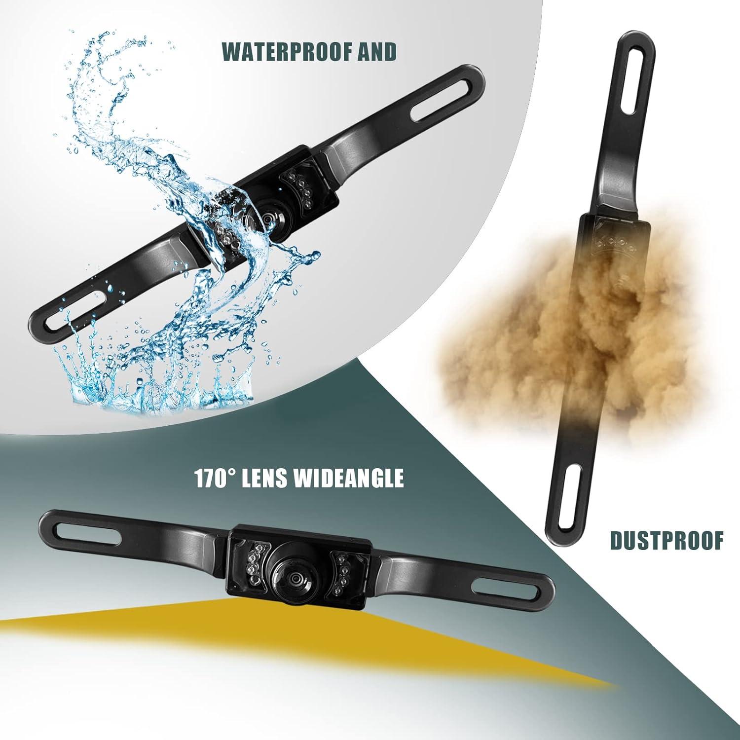 Cámara de Reversa Vrasly HD Impermeable con Visión Nocturna