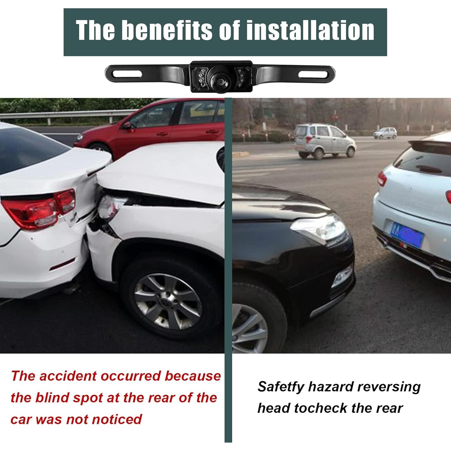 Cámara de Reversa Vrasly HD Impermeable con Visión Nocturna