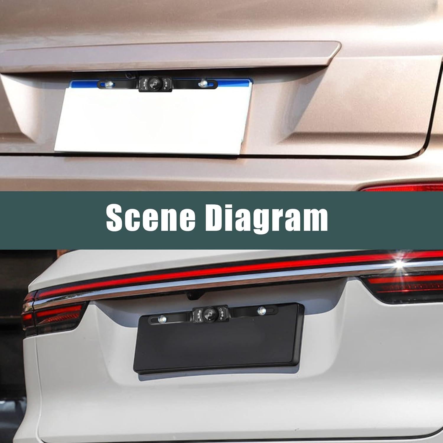 Cámara de Reversa Vrasly HD Impermeable con Visión Nocturna