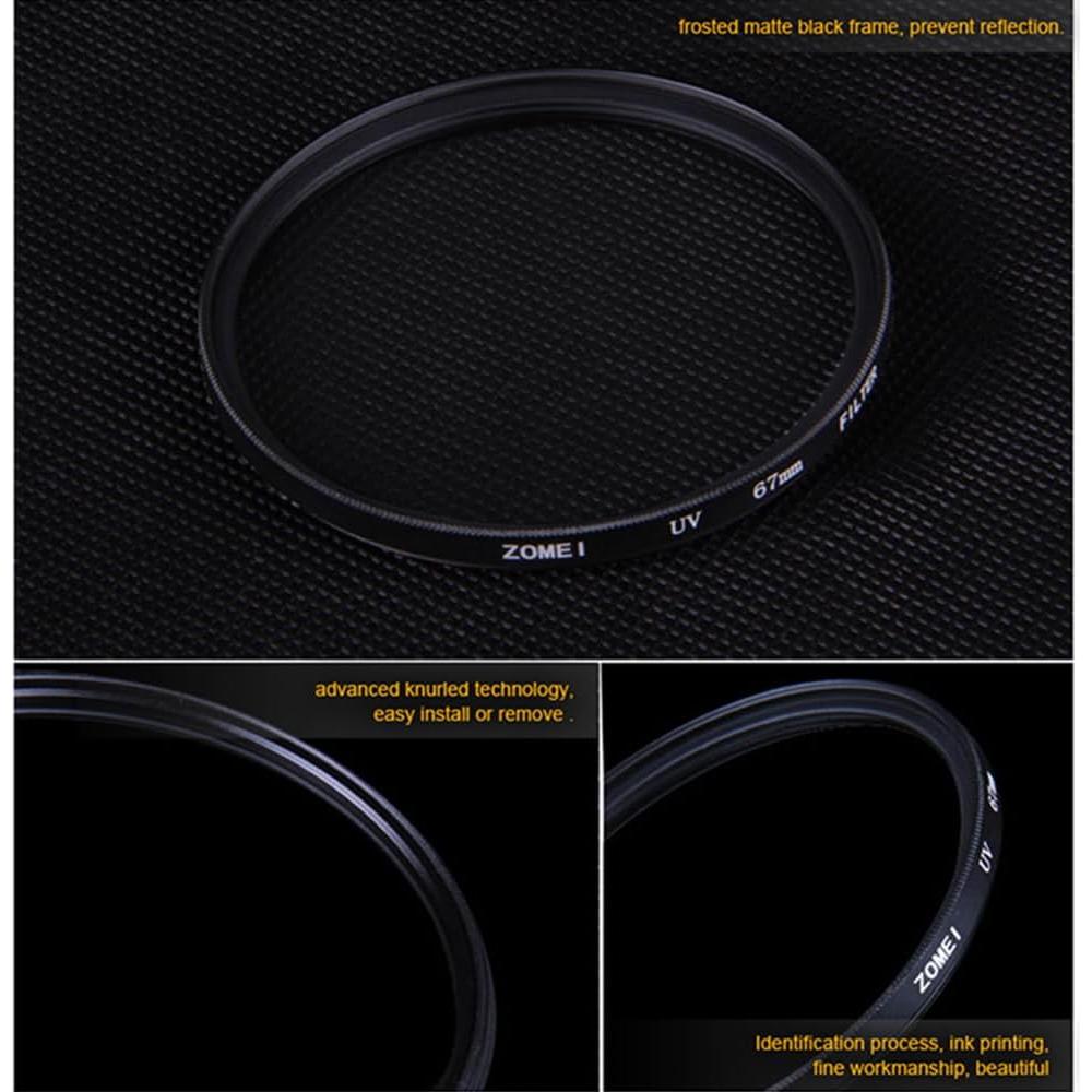 Filtro UV ZOMEI 67mm para Lentes de Cámara DSLR