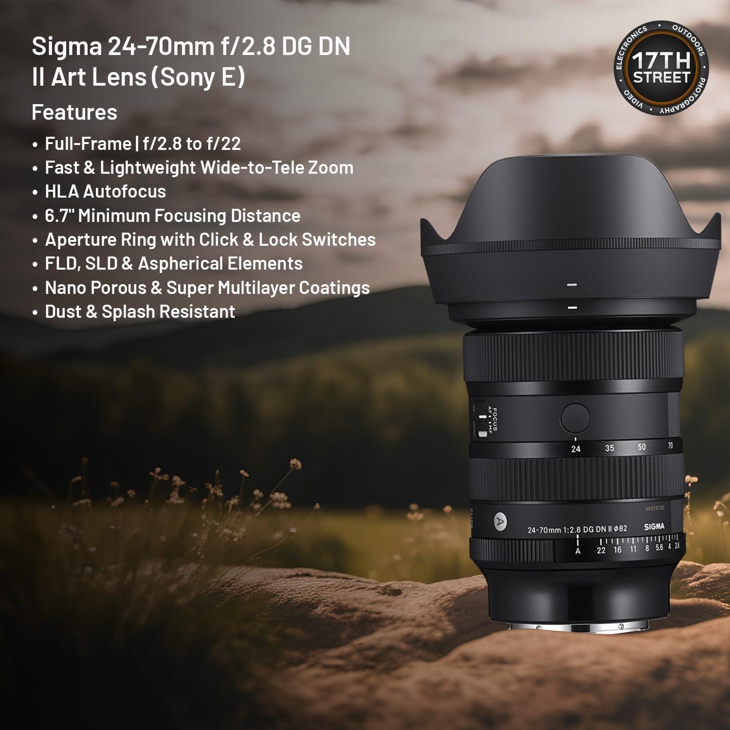 Sigma 24-70mm f2.8 DG DN II Art Lens Sony E + 1TB G-Drive + 64GB SD