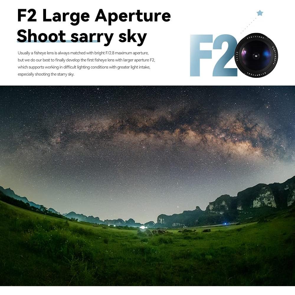 Lente Ojo de Pez TTArtisan 7.5mm F2.0 para Montura L