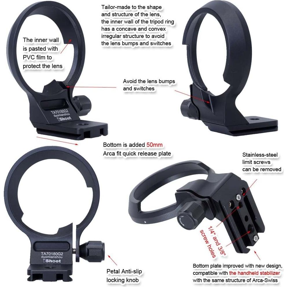 Anillo de Montaje en Trípode iShoot para Tamron 70-180mm F2.8