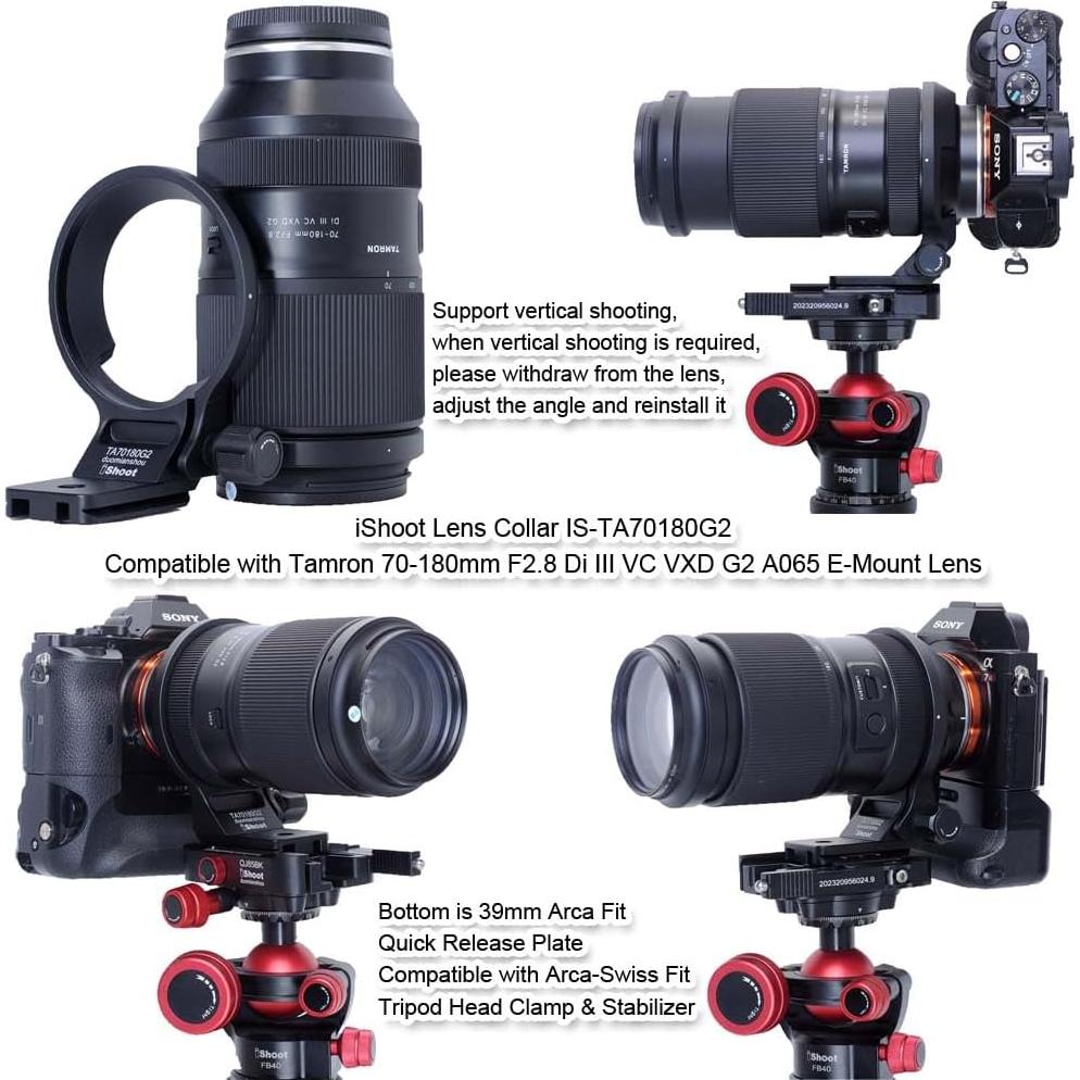 Anillo de Montaje en Trípode iShoot para Tamron 70-180mm F2.8