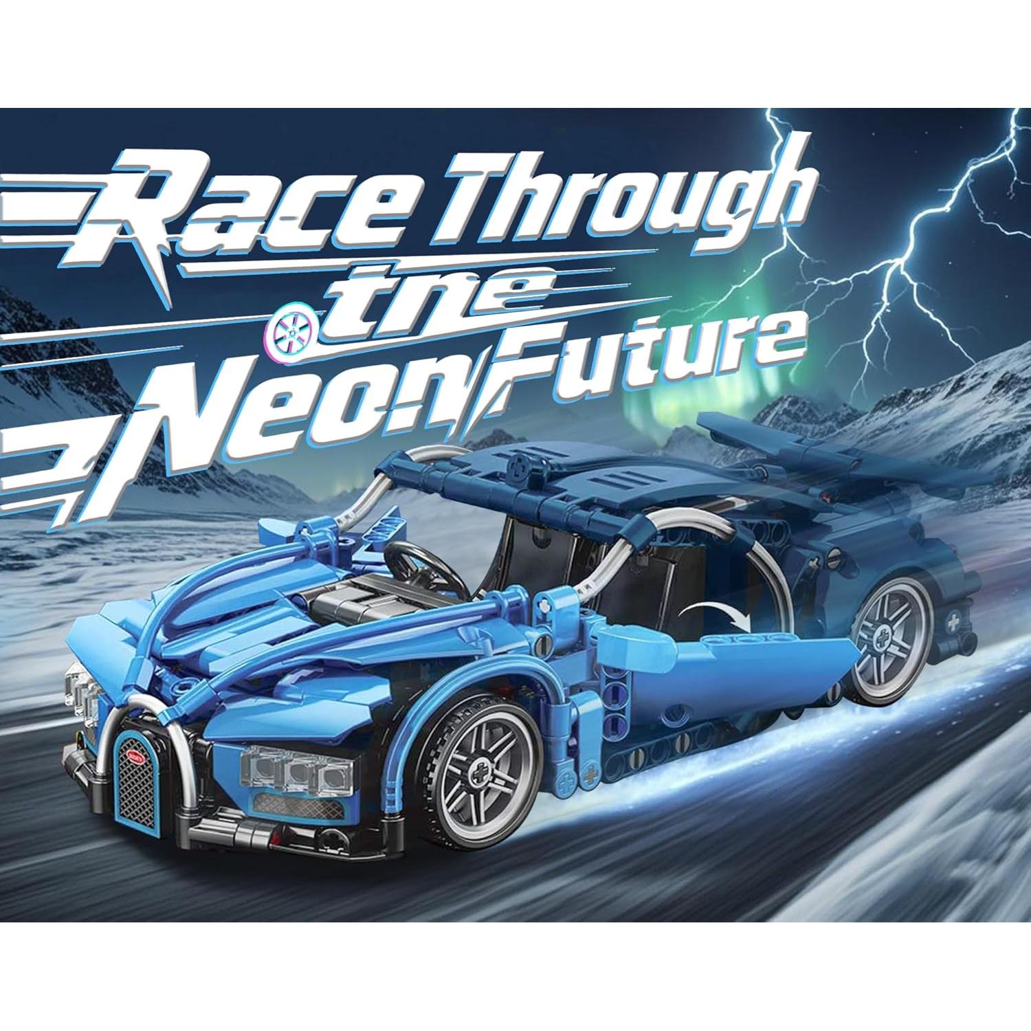 Juego de Carros de Carreras Sosuy 473 Pcs Azul 1:18