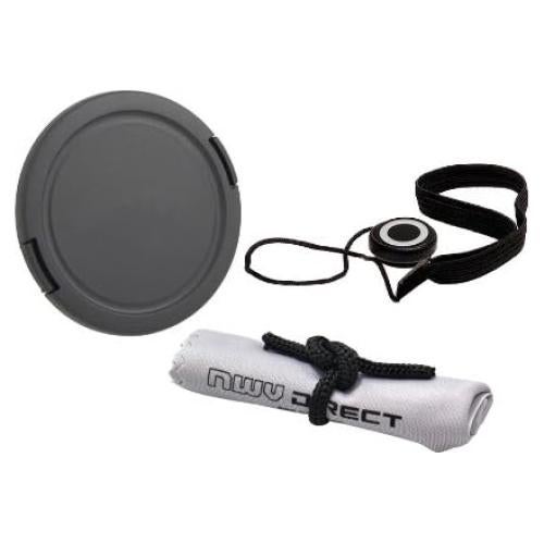 Tapa de lente con pinza lateral 67mm + soporte + paño Nwv Direct