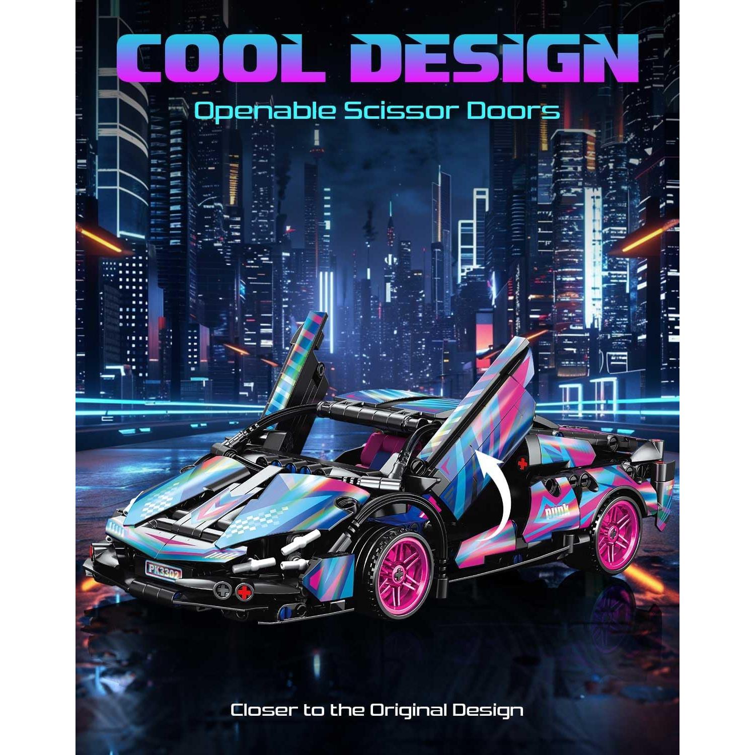 Coche Deportivo Sosuy 1:18 Cyberpunk 586 Piezas Juguete