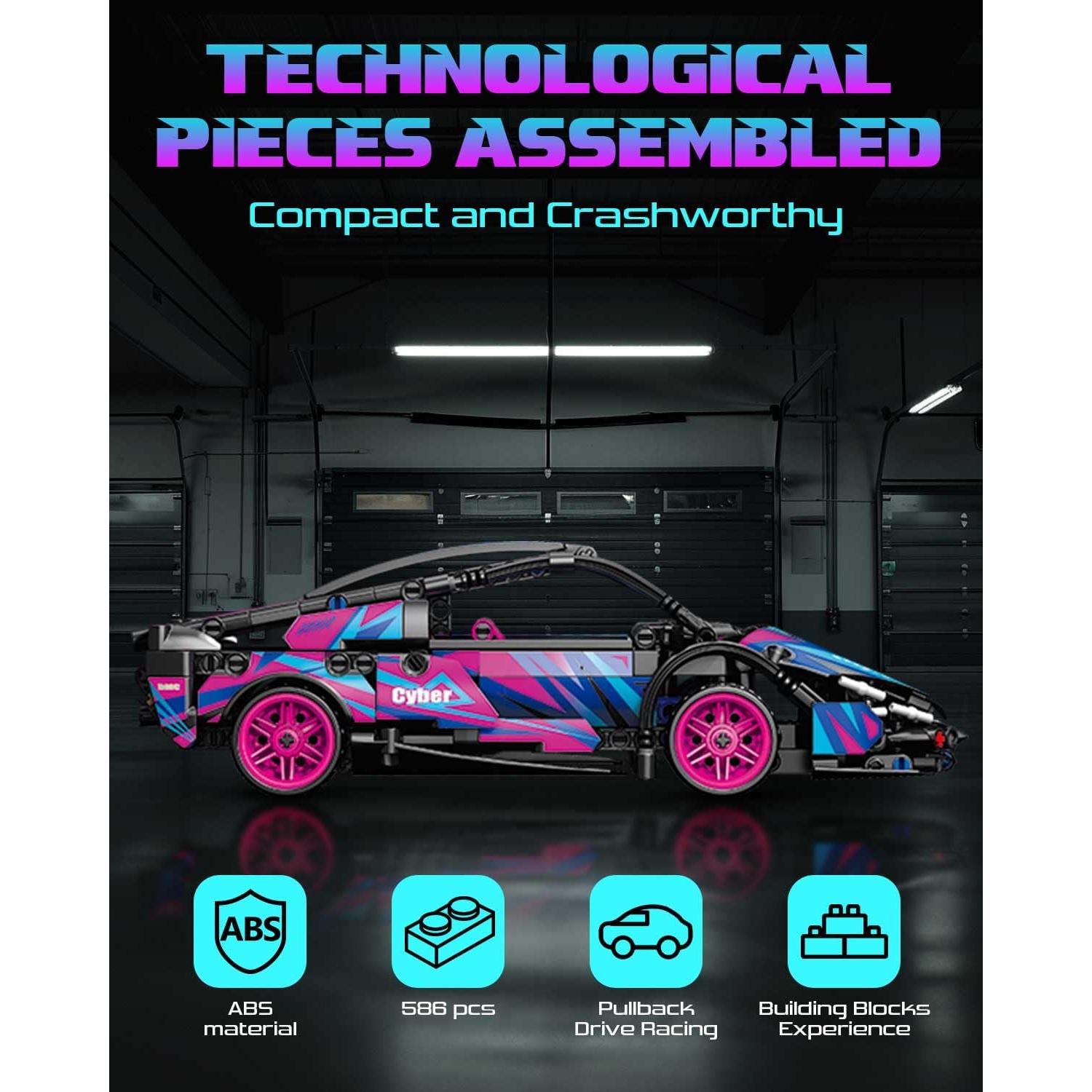 Coche Deportivo Sosuy 1:18 Cyberpunk 586 Piezas Juguete