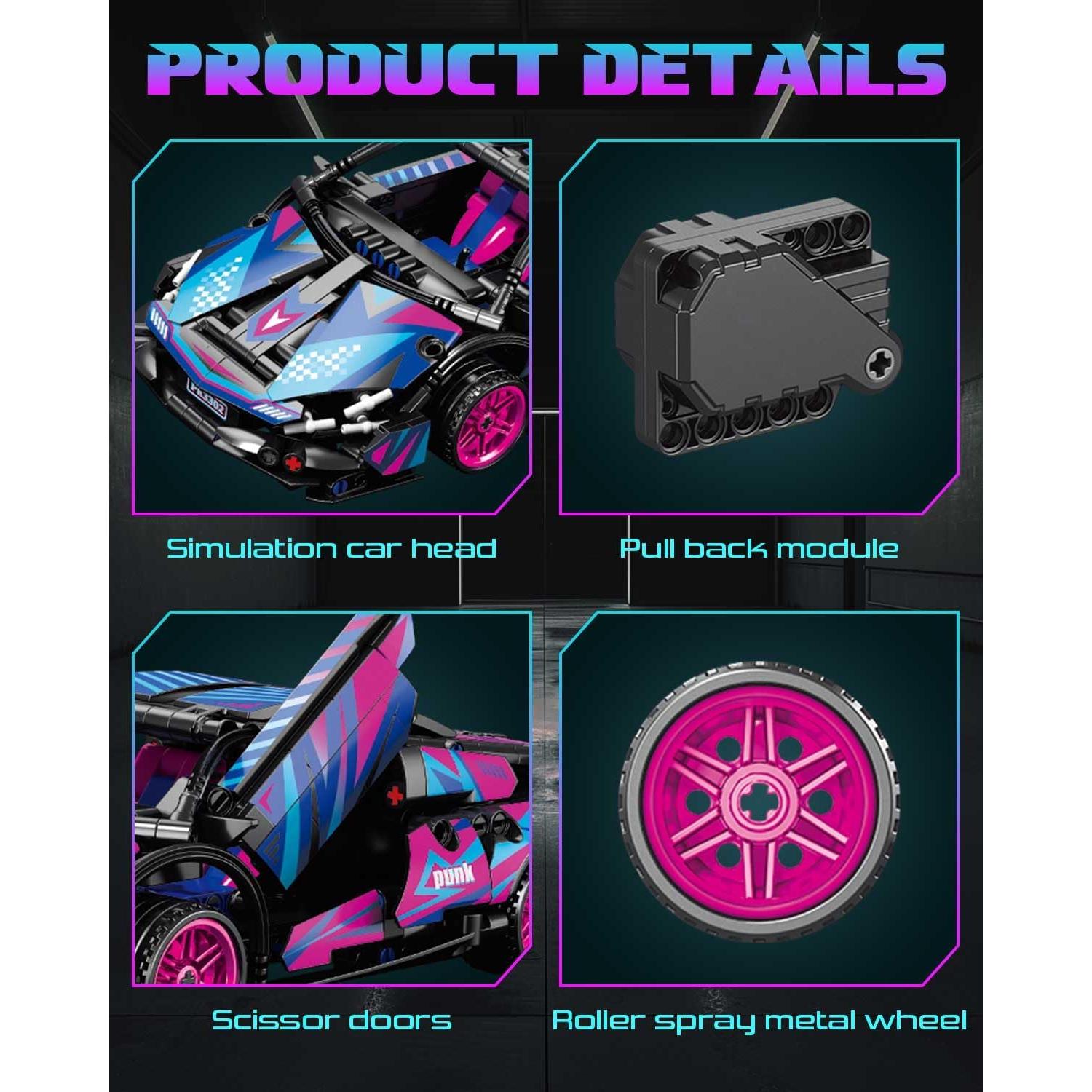 Coche Deportivo Sosuy 1:18 Cyberpunk 586 Piezas Juguete