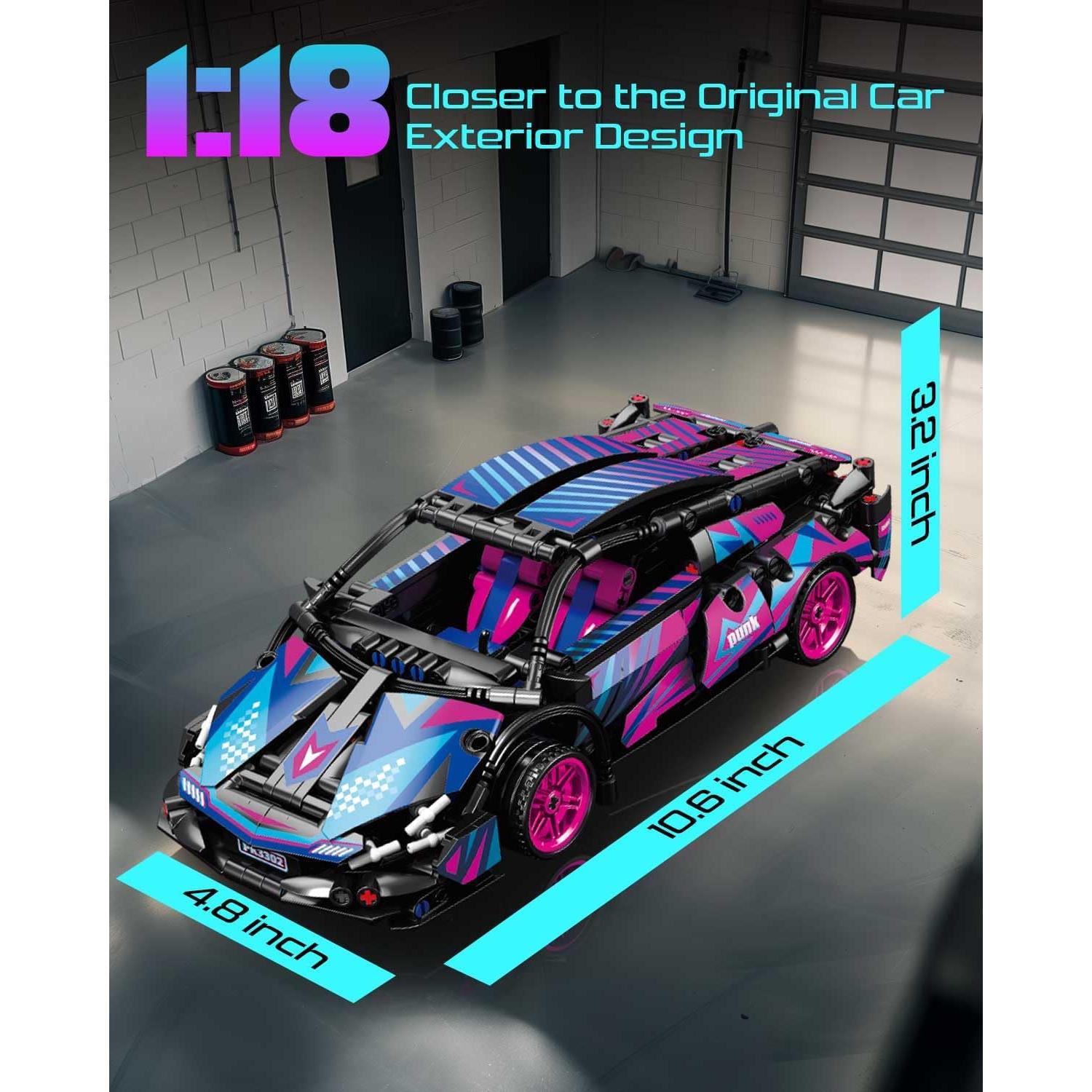 Coche Deportivo Sosuy 1:18 Cyberpunk 586 Piezas Juguete