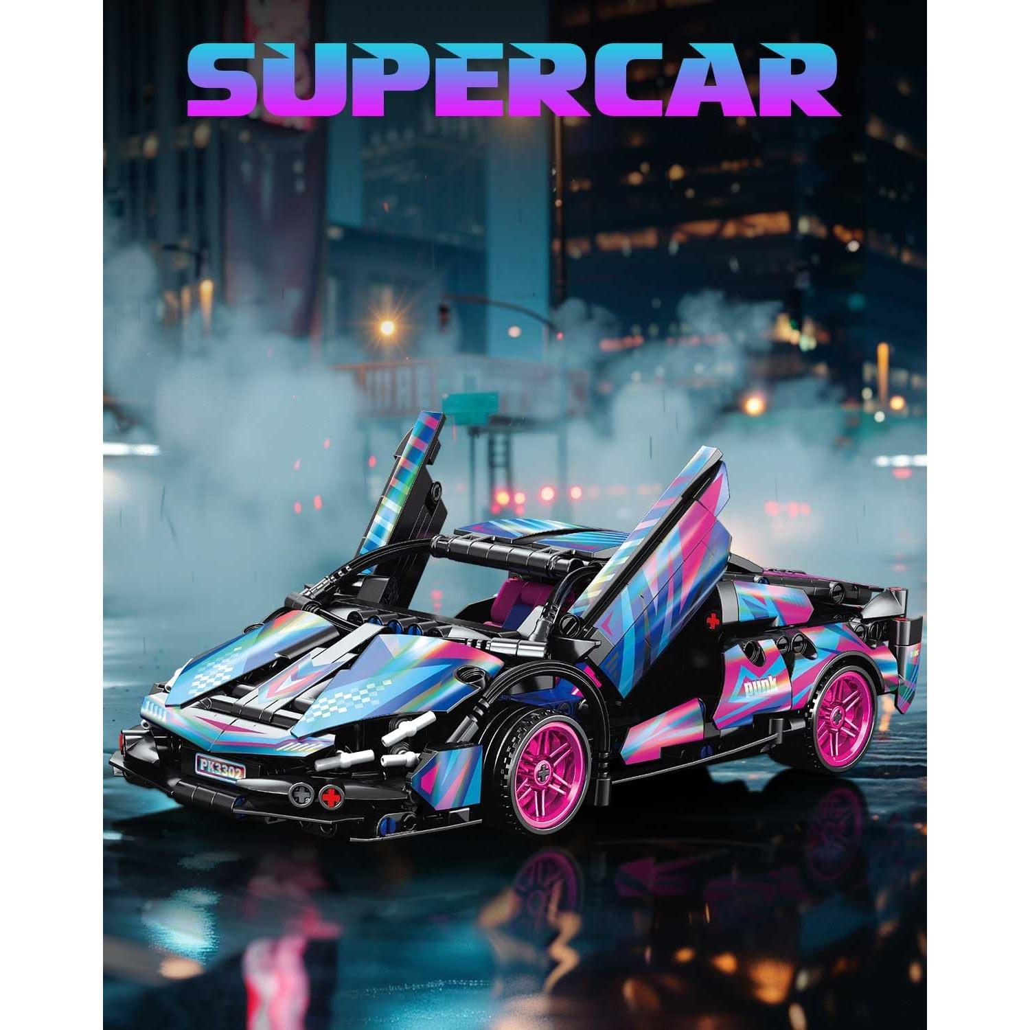 Coche Deportivo Sosuy 1:18 Cyberpunk 586 Piezas Juguete