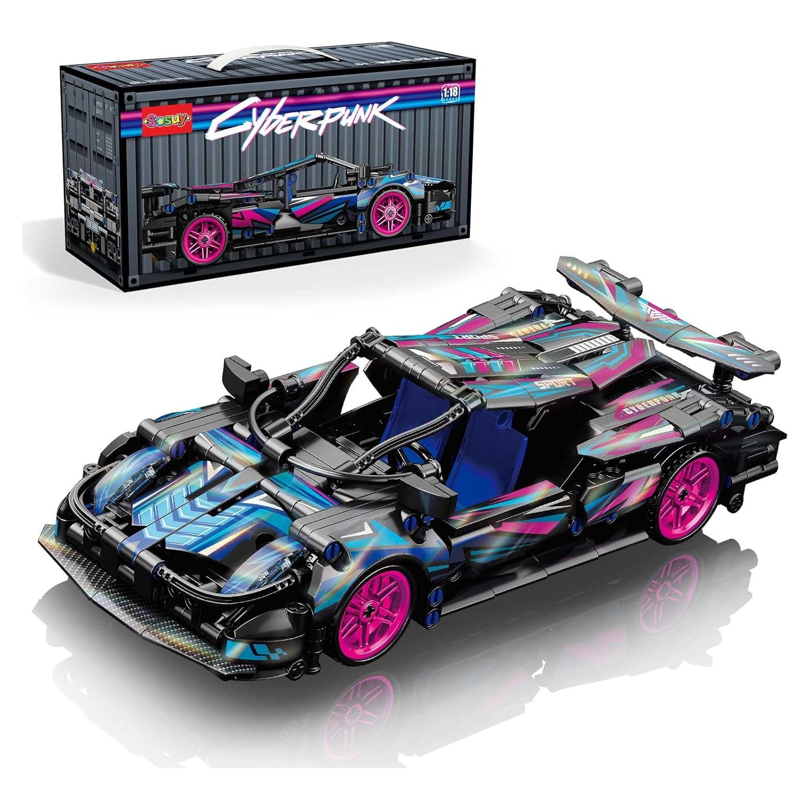 Set de Coche de Carreras Sosuy 1:18 513 Piezas Ciberpunk