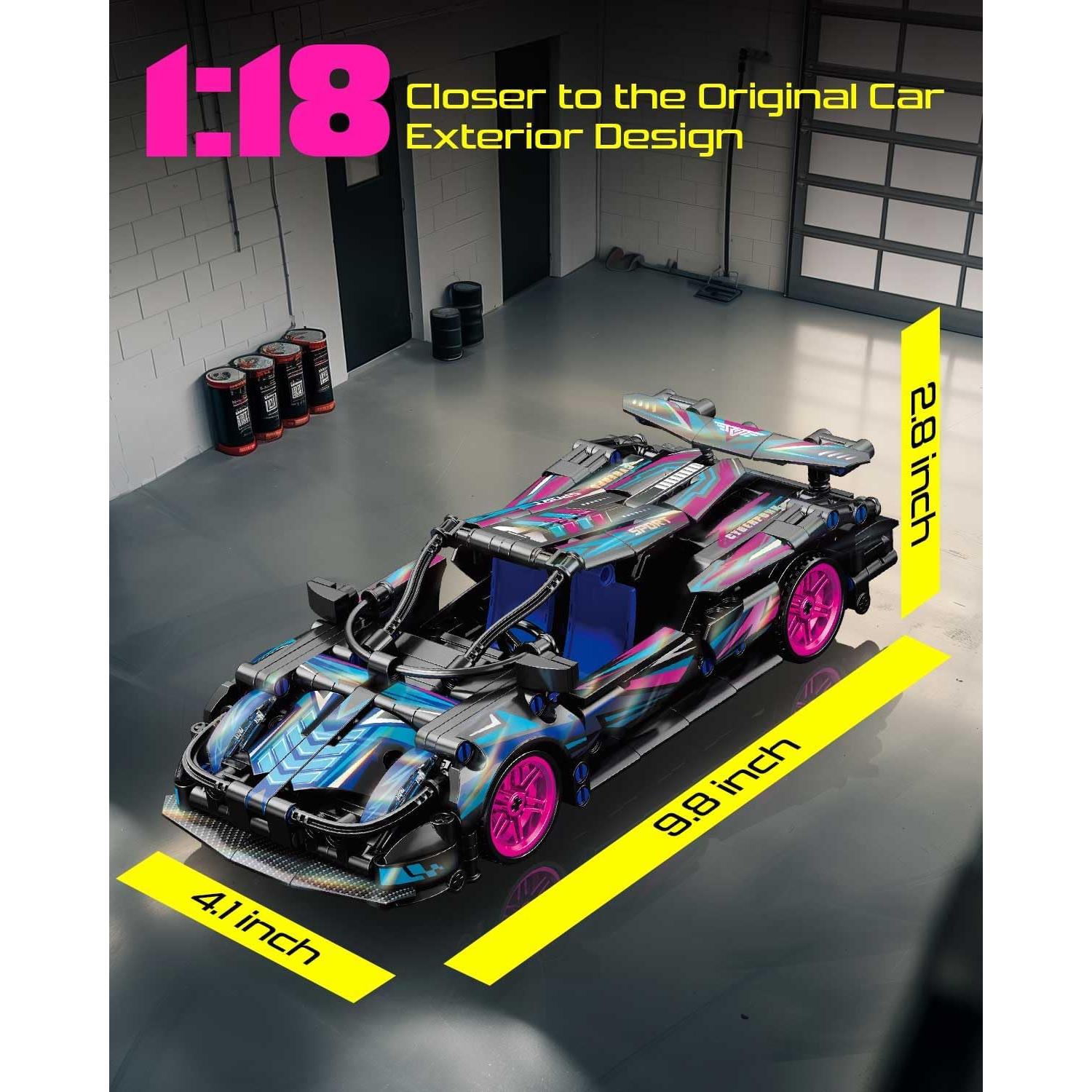 Set de Coche de Carreras Sosuy 1:18 513 Piezas Ciberpunk