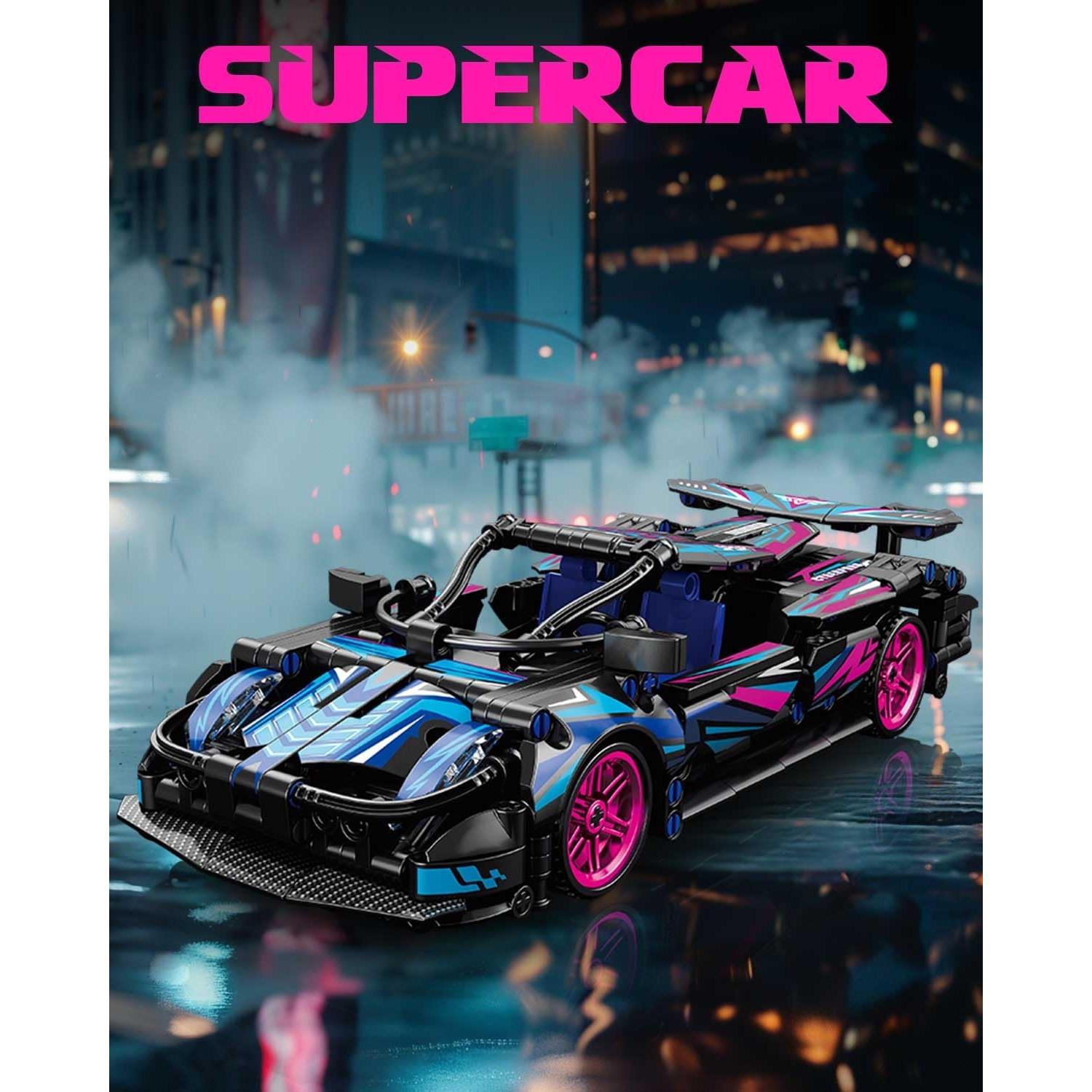 Set de Coche de Carreras Sosuy 1:18 513 Piezas Ciberpunk