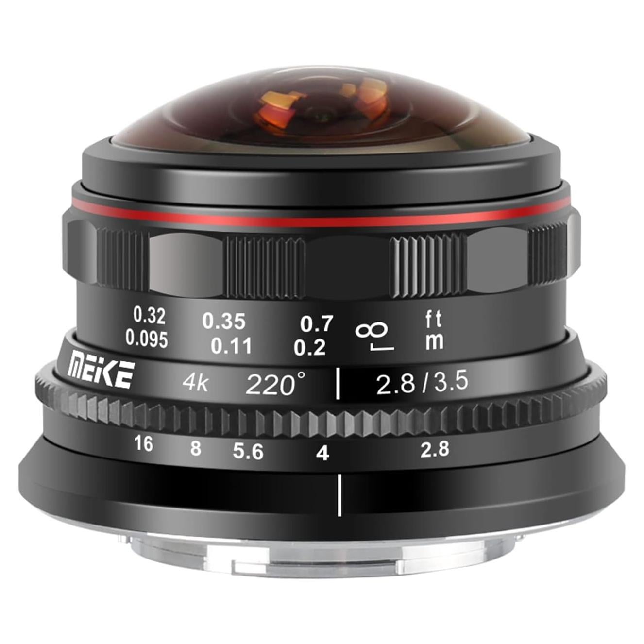 Lente Fisheye Meike 3.5mm f/2.8 Ultra Gran Angular 220°