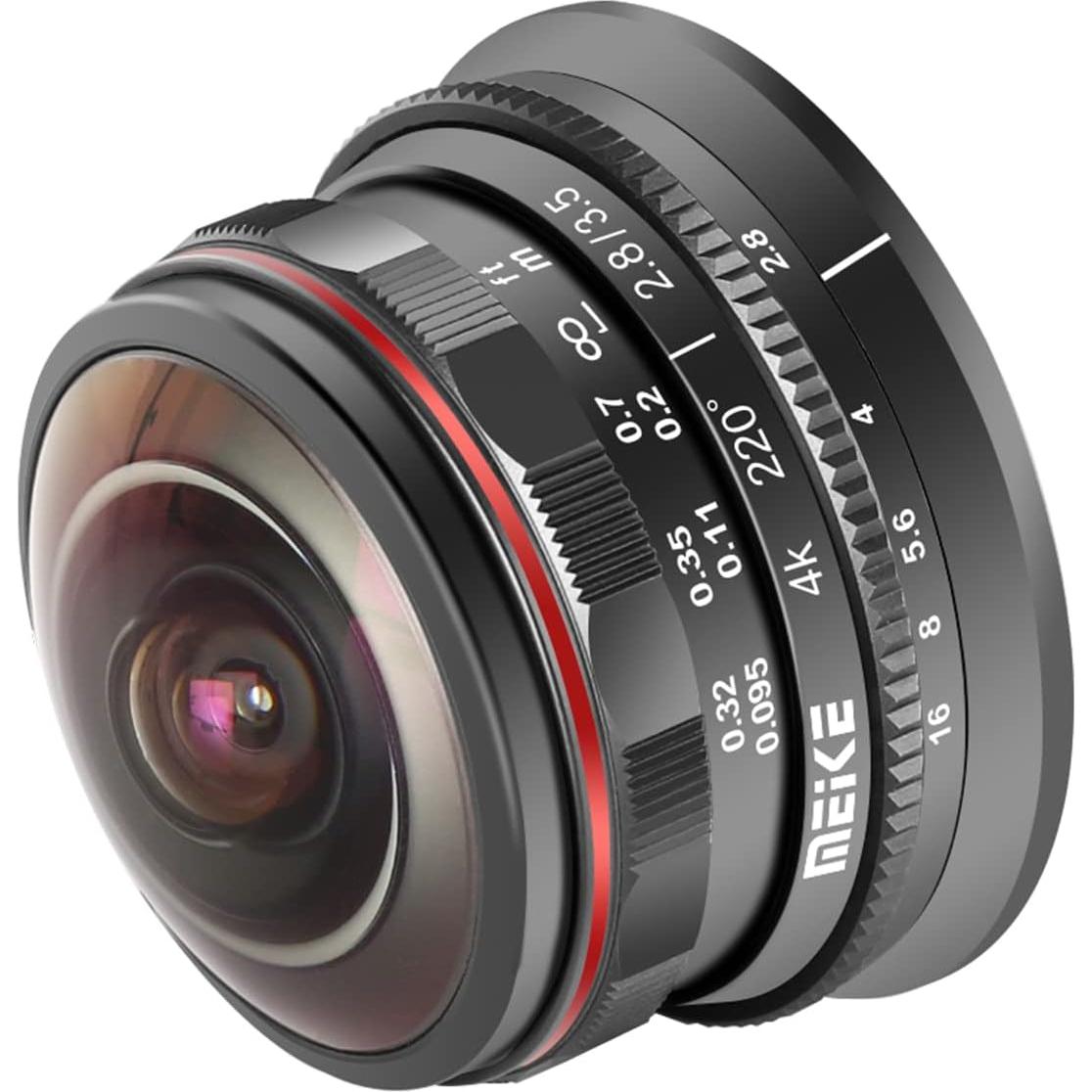 Lente Fisheye Meike 3.5mm f/2.8 Ultra Gran Angular 220°