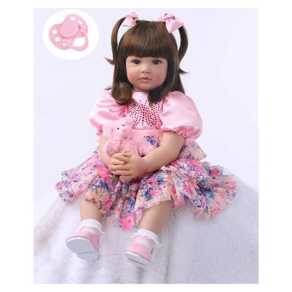 Muñeca Reborn iCradle 60 cm Silicona Suave Niña