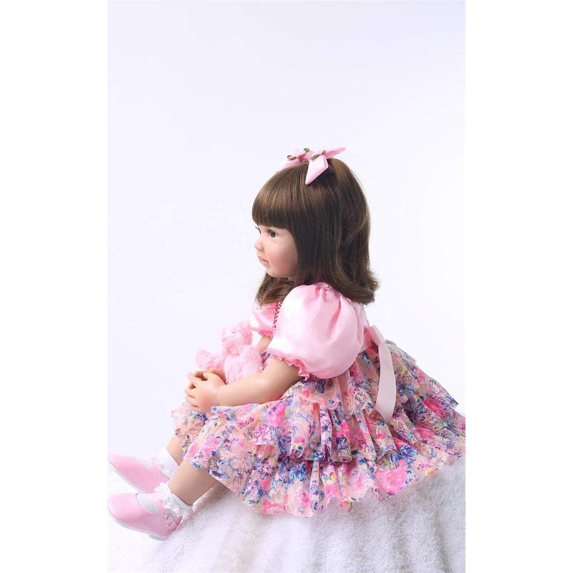 Muñeca Reborn iCradle 60 cm Silicona Suave Niña