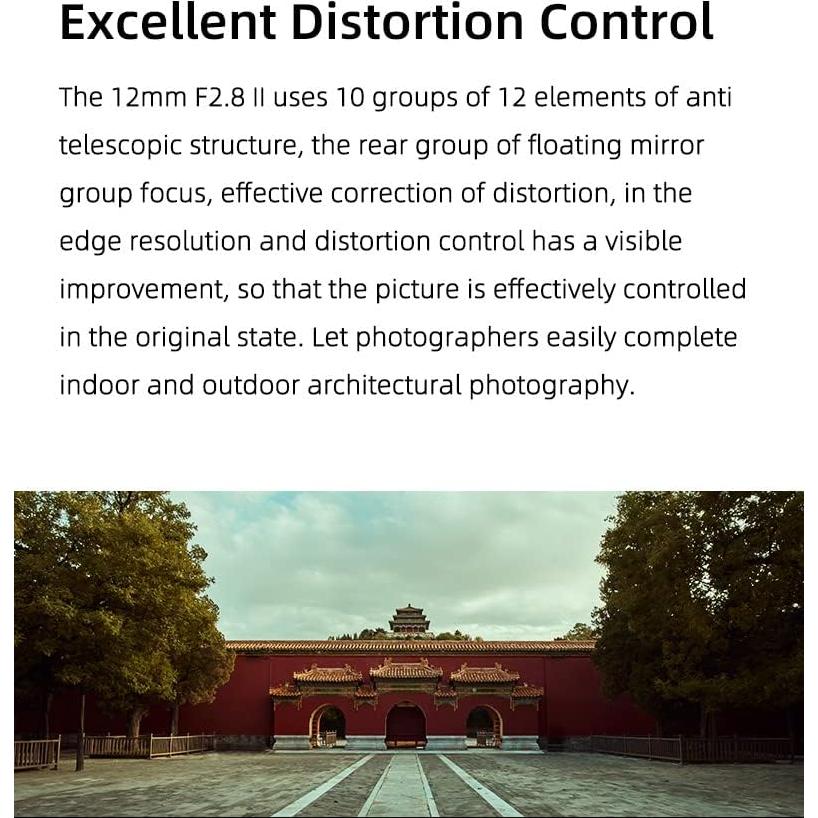 Lente Gran Angular 7artisans 12mm F2.8 II M4/3 Manual