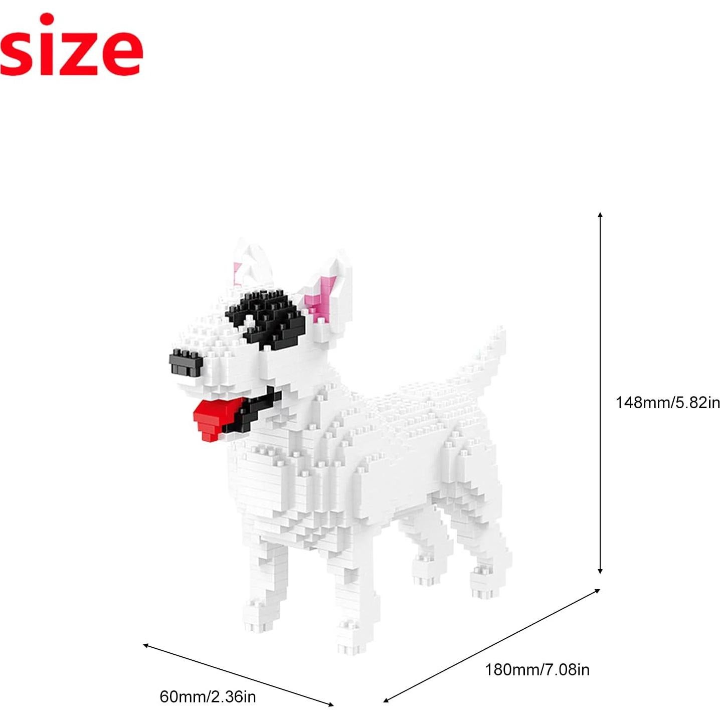 Conjunto de Bloques de Construcción Larcele 797 Piezas Bull Terrier