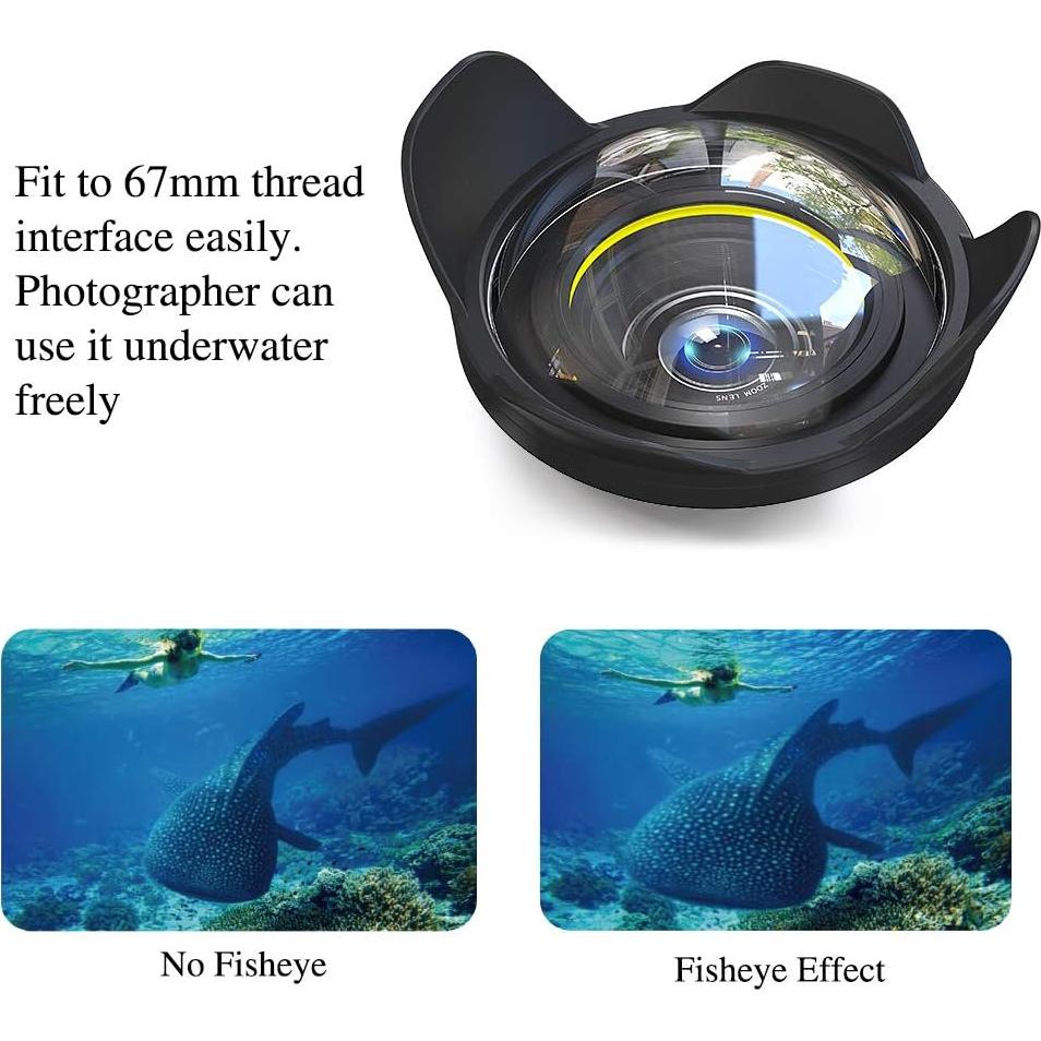 Lente Gran Angular Sea Frogs 67mm para Cámaras Subacuáticas