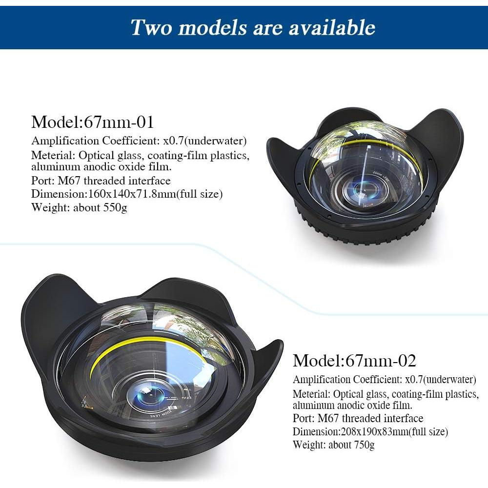 Lente Gran Angular Sea Frogs 67mm para Cámaras Subacuáticas
