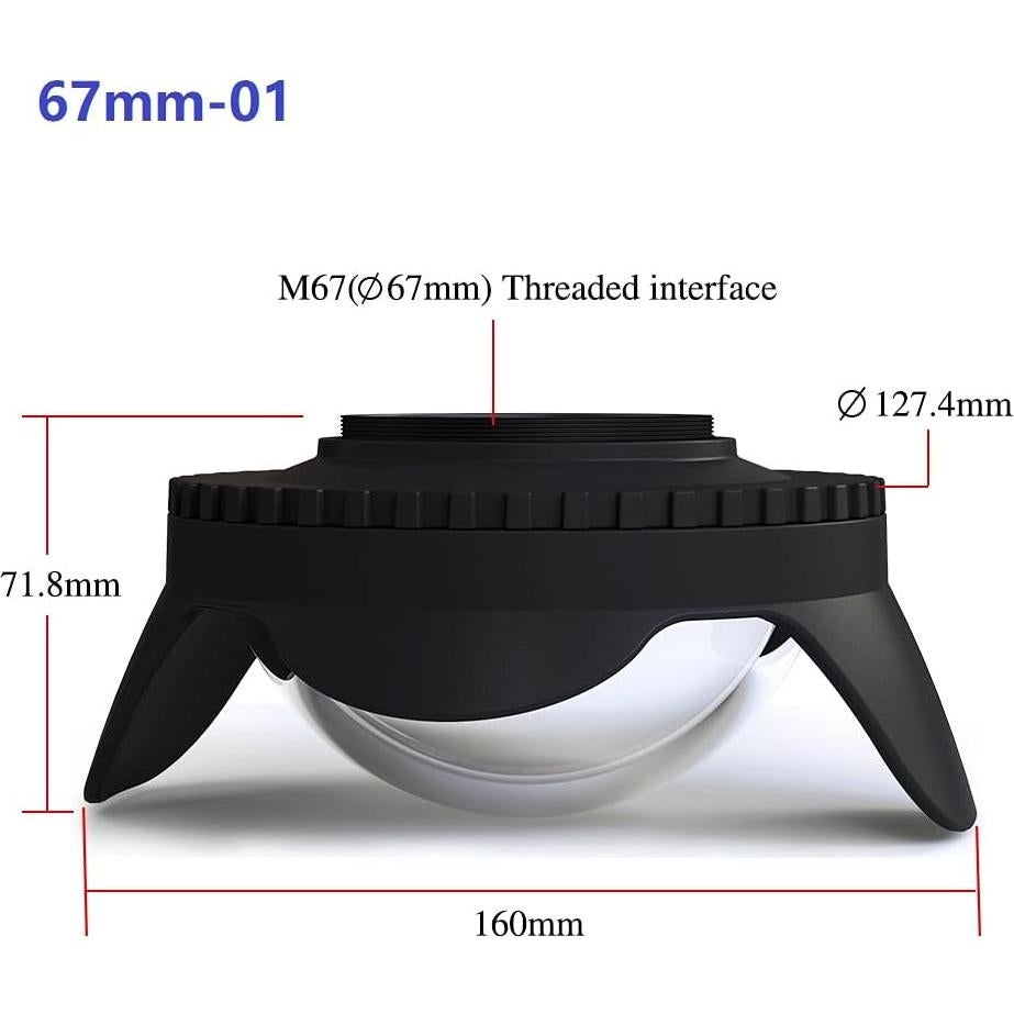 Lente Gran Angular Sea Frogs FE-1 67mm para Carcasa Submarina