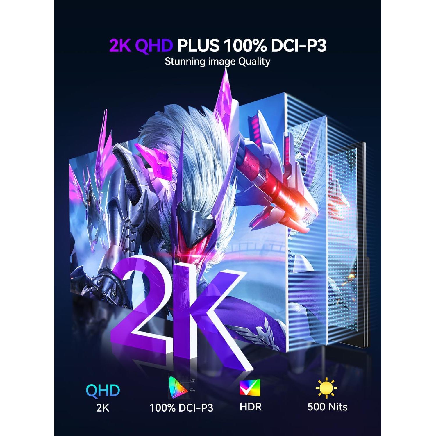 Monitor Portátil UPERFECT 18" 2K 144Hz Soporte Ajustable