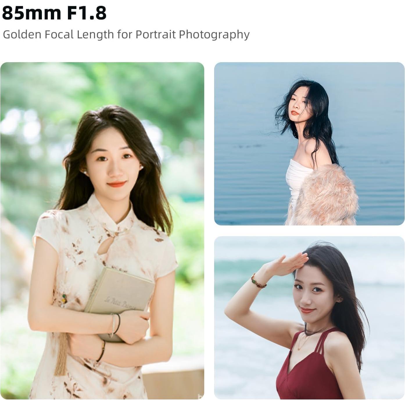 Lente de Retrato 7artisans 85mm F1.8 AF para Montura L