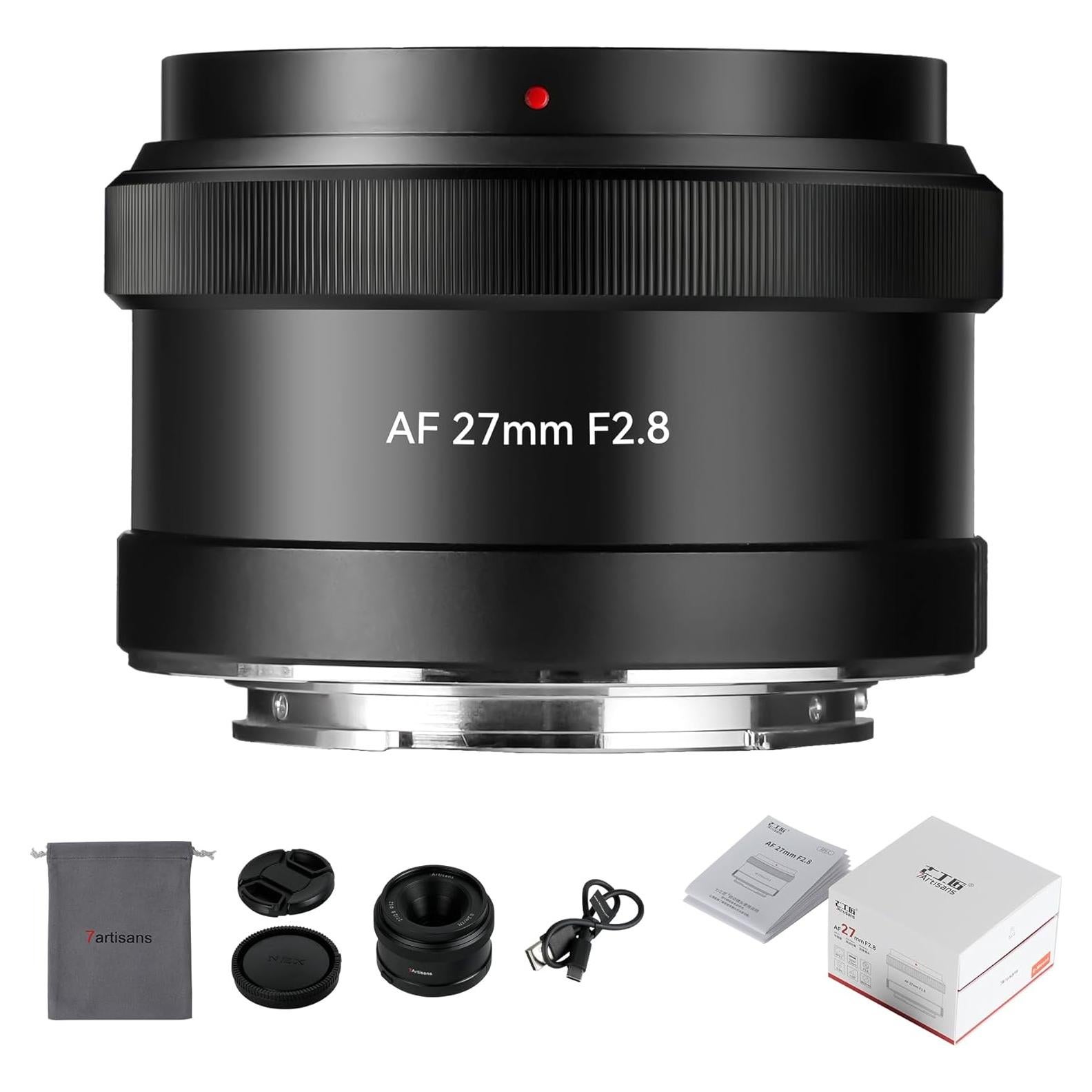 Lente 7artisans AF 27mm F2.8 para cámaras Sony E - Autoenfoque