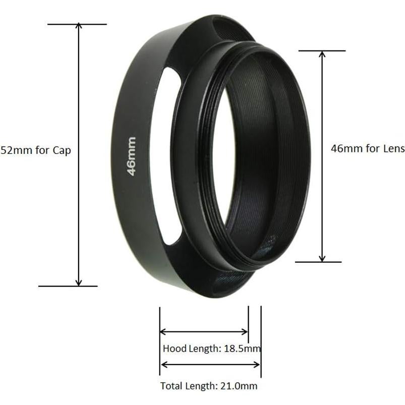 Capucha de Lente SIOTI 46mm Aluminio Mate Antirreflejo