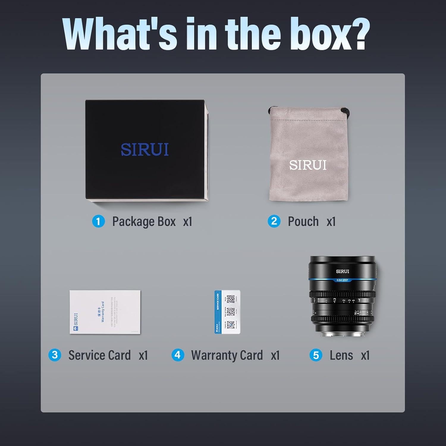 Lente Cine SIRUI Night Walker 16mm T1.2 Montura L Negro