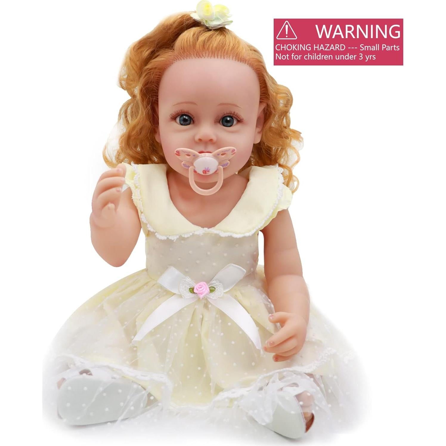 Muñeca Recién Nacida Realista JURONG 22 cm Vestido Amarillo