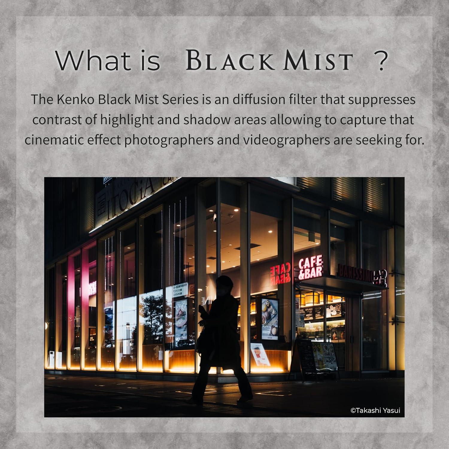 Filtro de Protección Kenko Black Mist 49mm - Efecto Suave